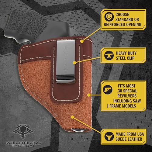 Suede Leather Revolver Holster for .38 Special & J Frame Revolvers G200