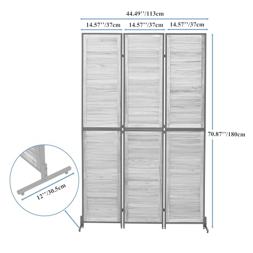5.9 FT Wooden Room Divider H45630