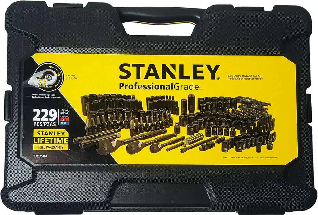 Black Chrome Mechanics Tool Set 229 pieces D329