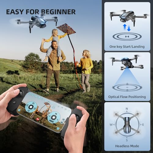 Mini Foldable Drone with 1080P HD Camera and 2 Batteries D54486