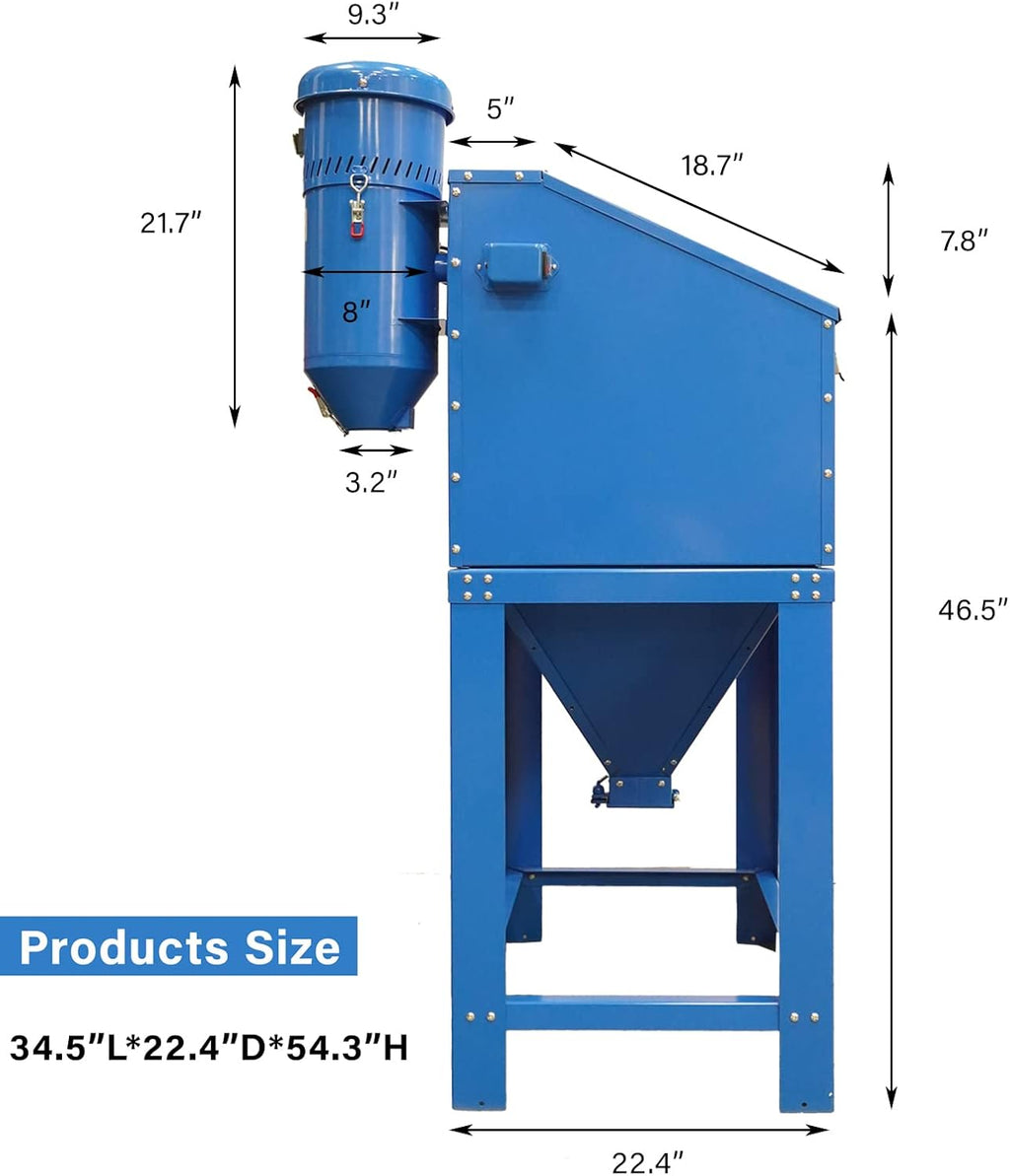 90 Gallon Sandblasting Cabinet with Dust Collection S576400