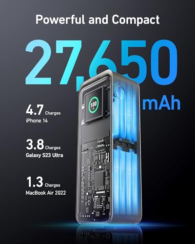 27,650mAh 250W Power Bank with 100W Charging Base, 3-Port Portable Charger W50267