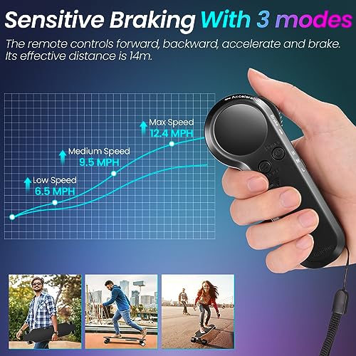 Electric Skateboard with Remote, 350W Brushless Motor Q874110