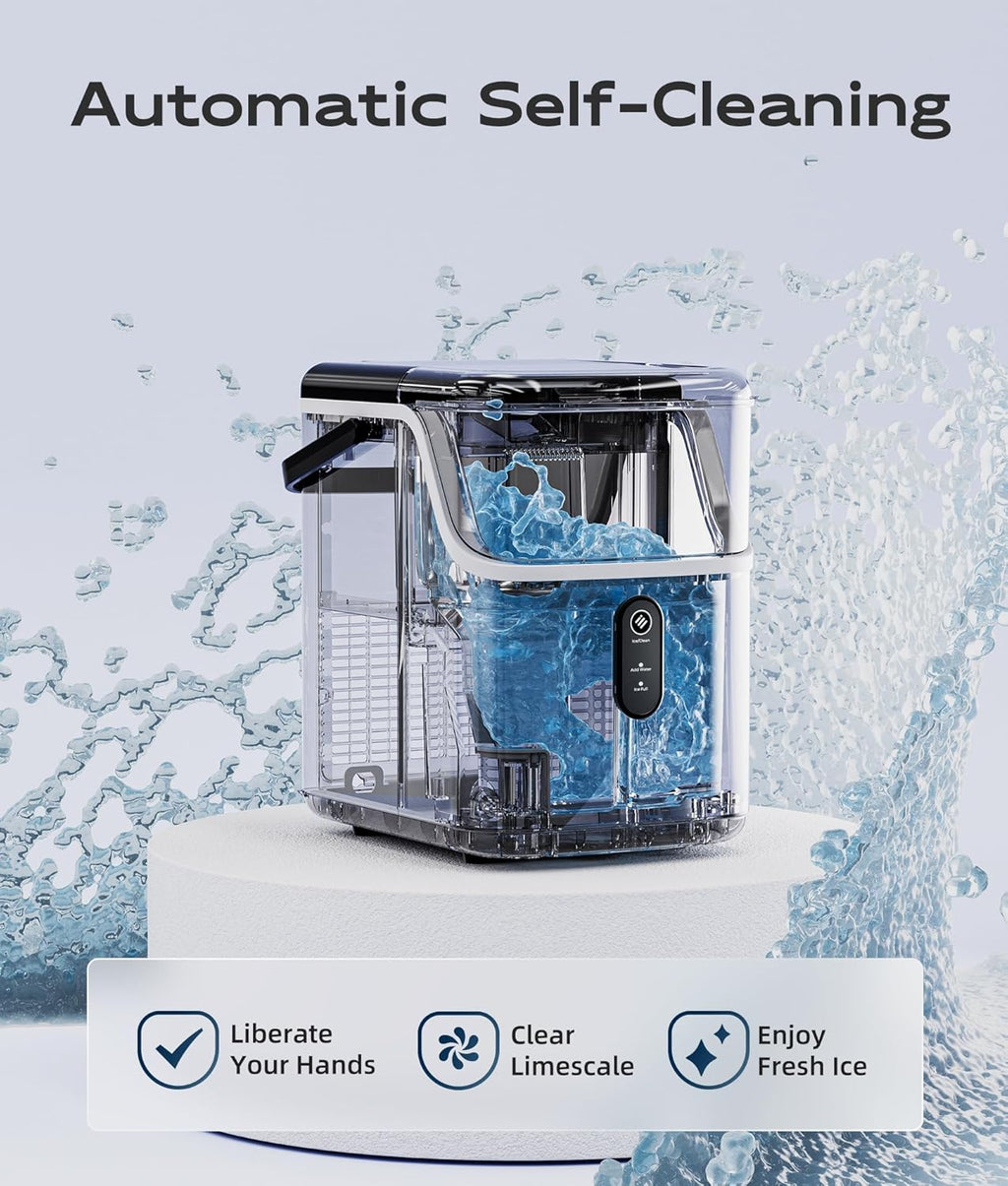 Stainless Steel Nugget Ice Maker, 33 lbs/24H A507