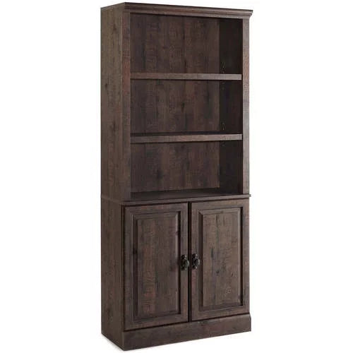 Heritage Walnut Finish 5 Shelf Bookcase with Doors O850609