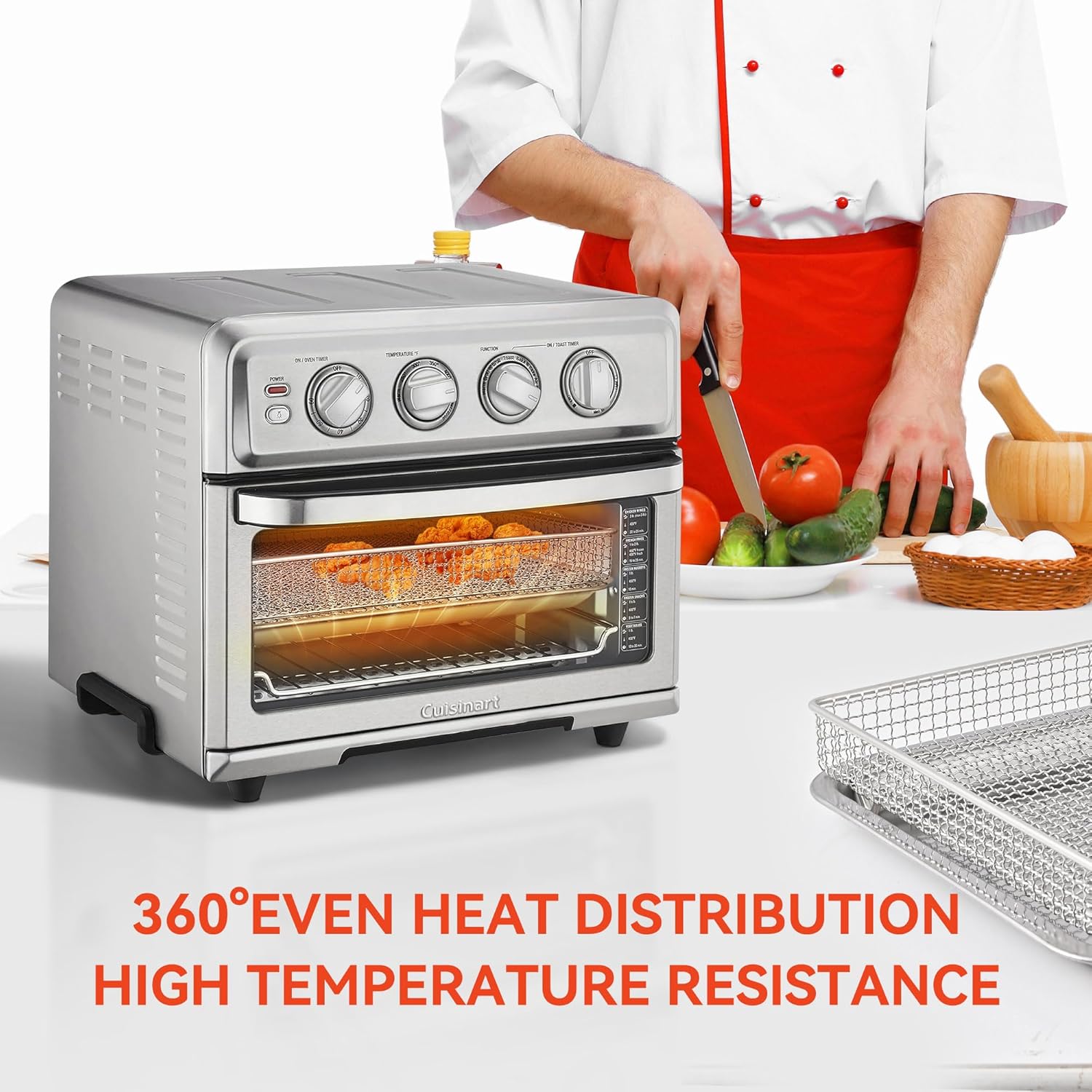 Stainless Steel Air Fryer Basket and Baking Tray (1 Set) I173