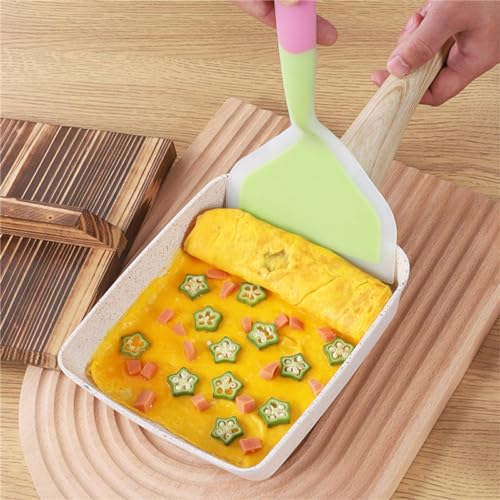 White Square Nonstick Tamagoyaki Pan with Lid and Oil Brush J17283