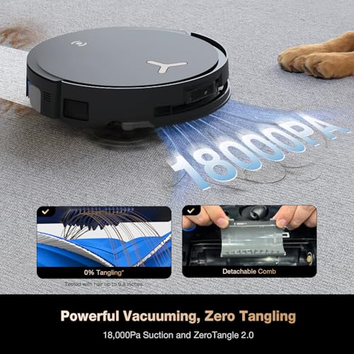 Robot Vacuum and Mop, 18,500Pa Suction, 18mm Auto-Lift V995