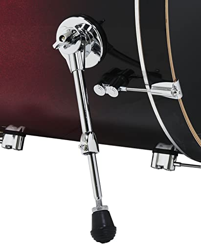 7-Piece Maple Shell Pack with Chrome Hardware Red to Black Fade E640