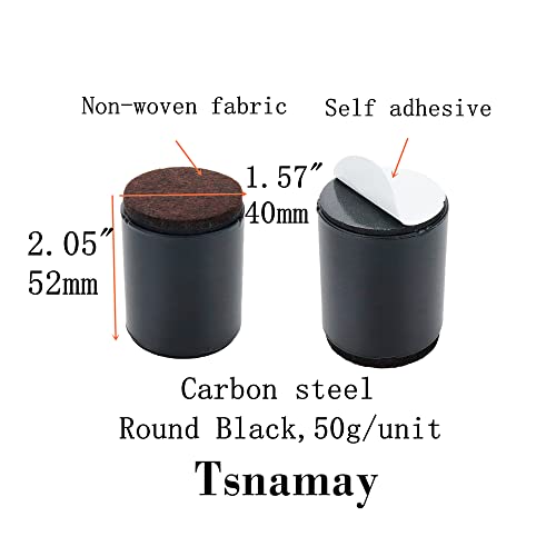 4" Self Adhesive Black Furniture Risers L9270