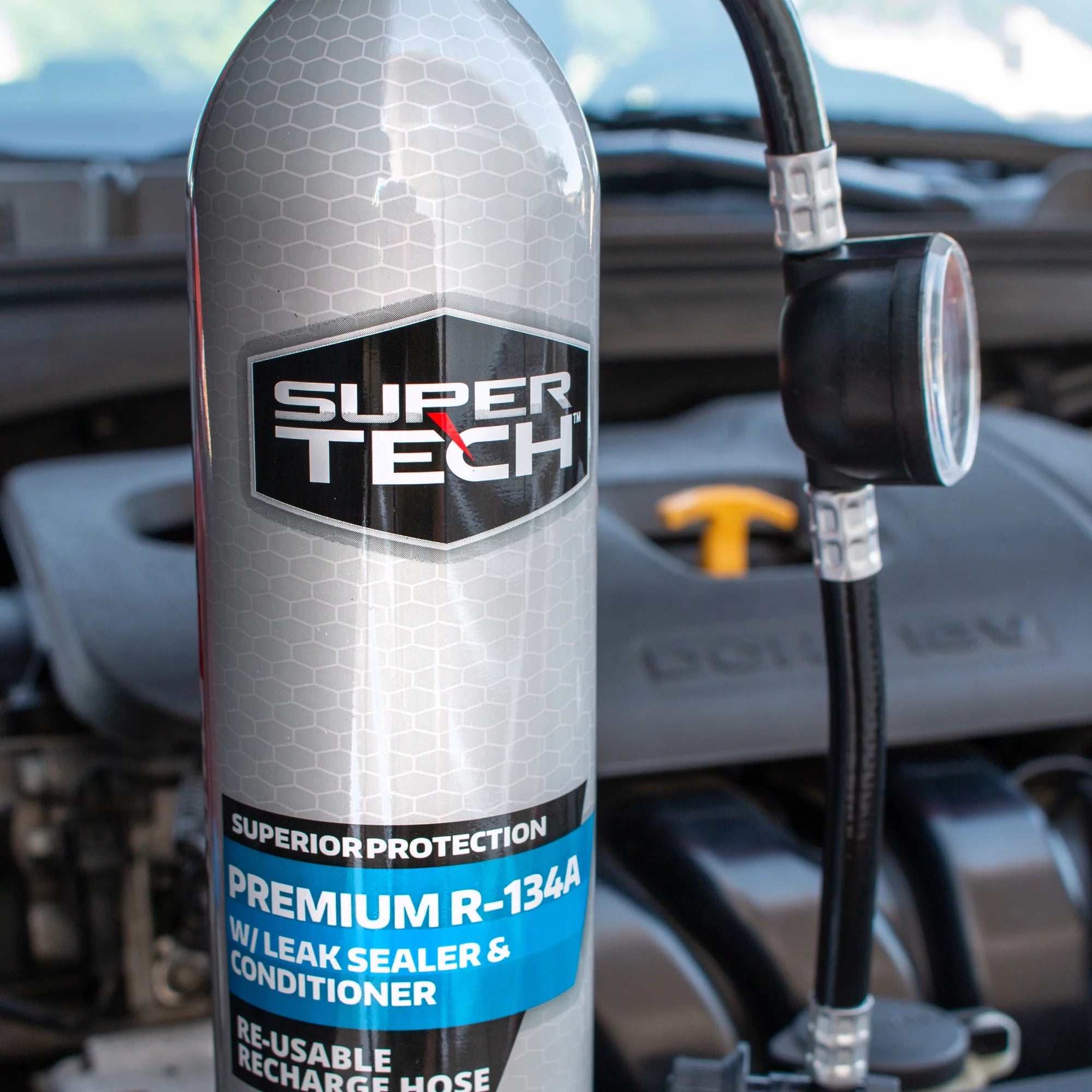 18 oz Automotive Refrigerant with Reusable Hose and Gauge N77625