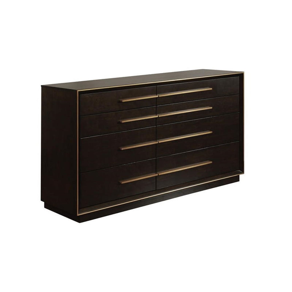 4-piece Wood California King Panel Bedroom Set in Brown and Gray Z525