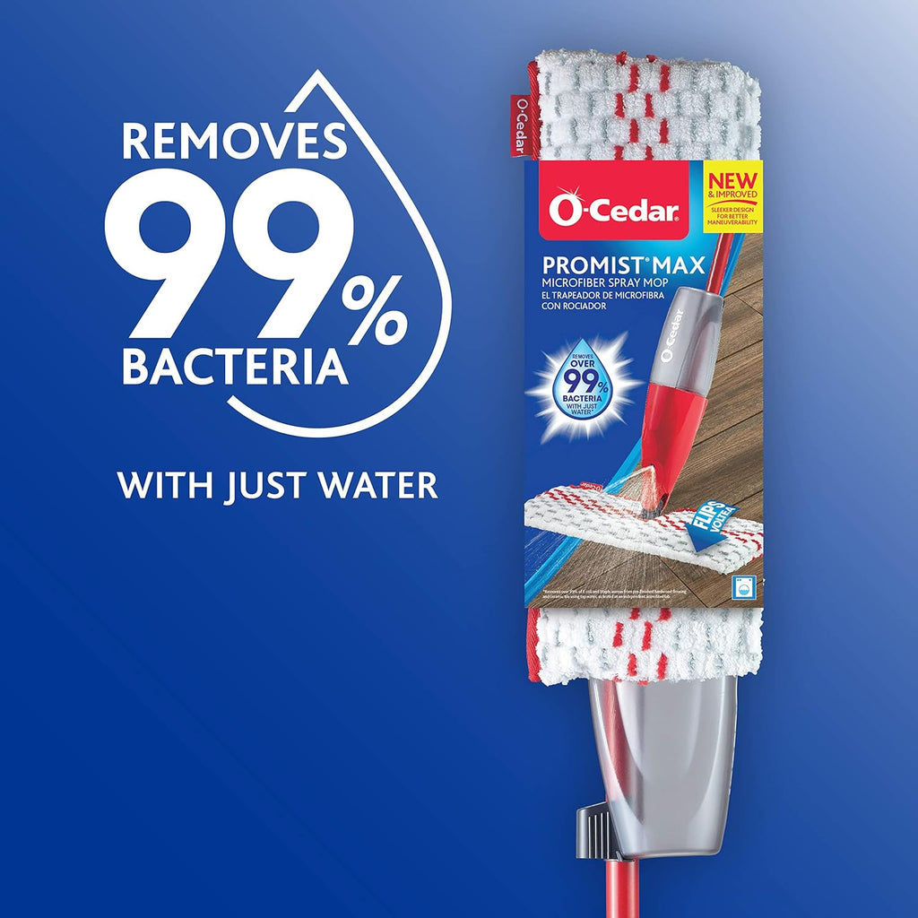 Red Microfiber Spray Mop with 4 Extra Refills Z798473