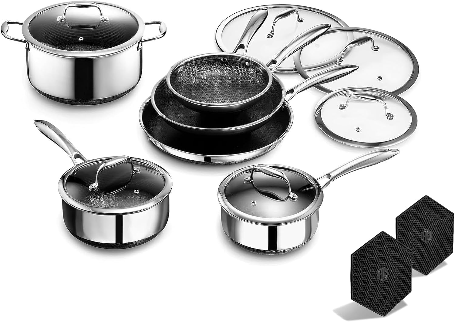 12 Piece Hybrid Stainless Steel Cookware Set S7780