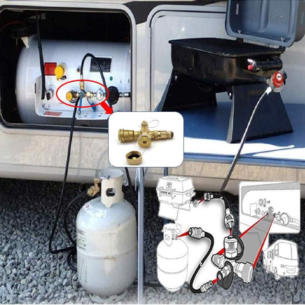 4 Port Propane Tee Adapter Converter P174135