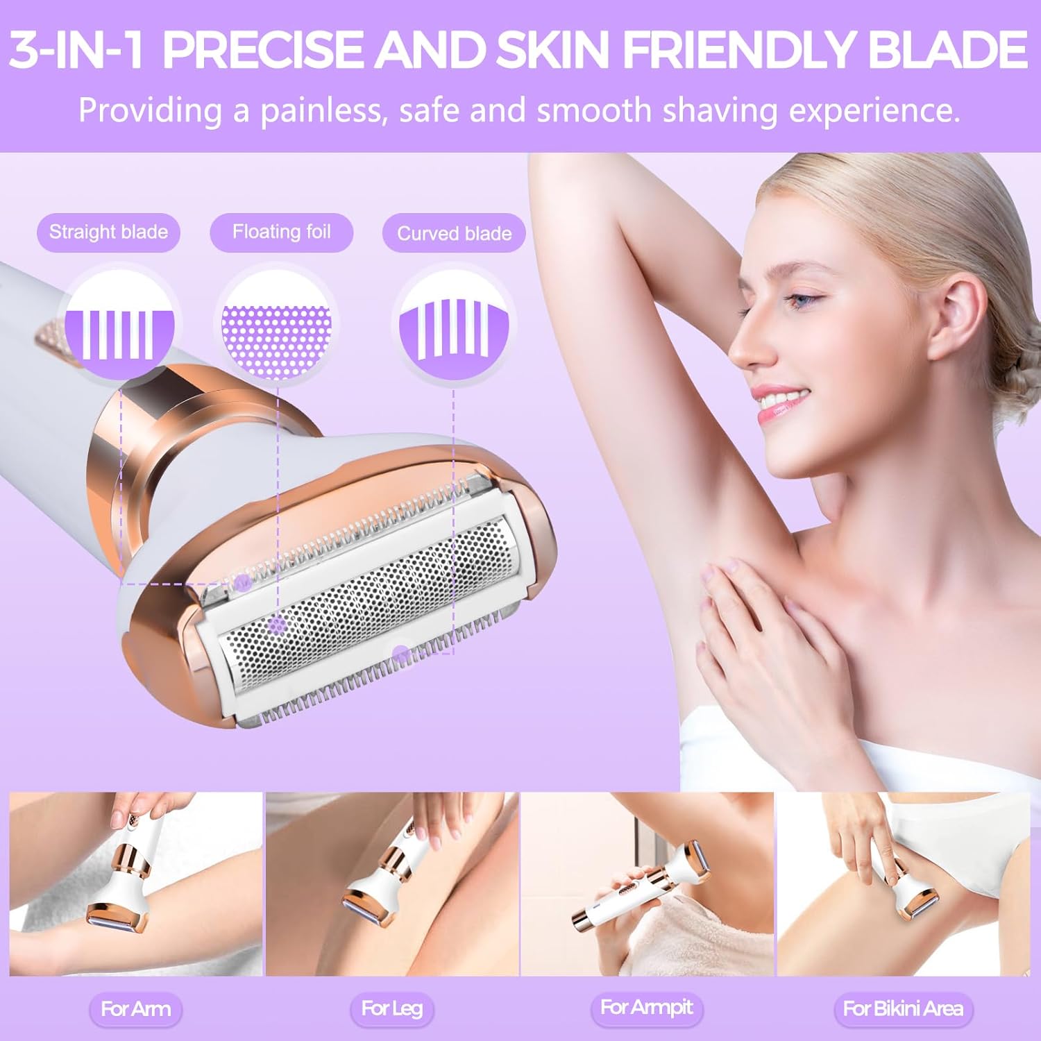 4 in 1 Rechargeable Electric Razor for Women X139