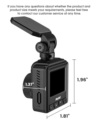 Mini Dash Cam with WiFi, 2K, WDR Night Vision, Parking Monitor M6352