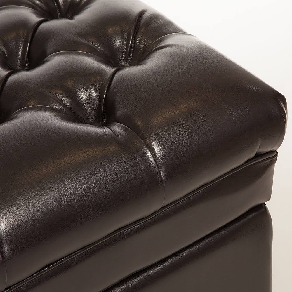 Espresso Tufted Storage Ottoman O3685