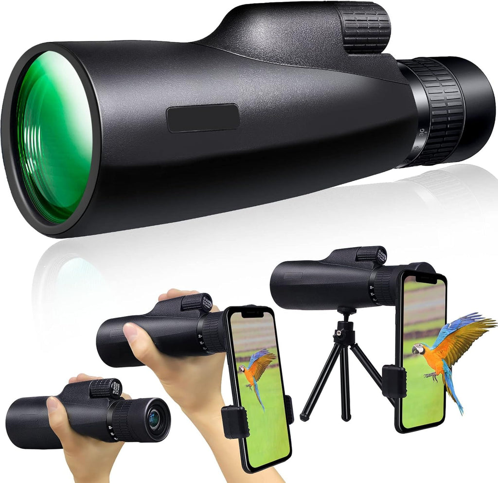 30x50 HD Waterproof Monocular with Smartphone Adapter Tripod BAK4 Prism FMC X526144