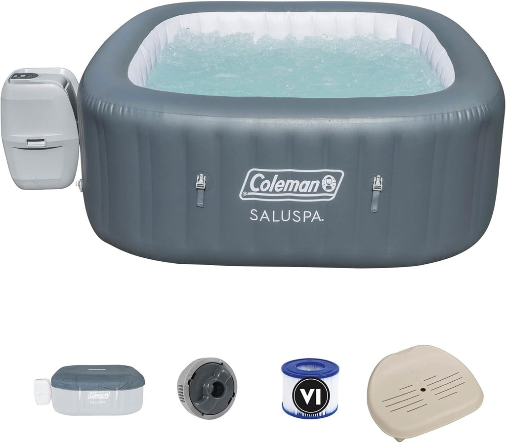 Gray Inflatable Square Hot Tub F330542