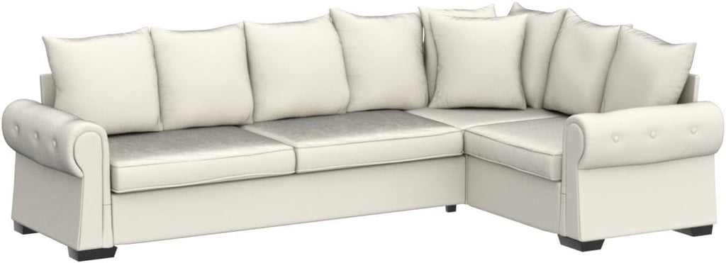 Beige Pull Out Sofa Bed with Folding Foam Mattress D909775