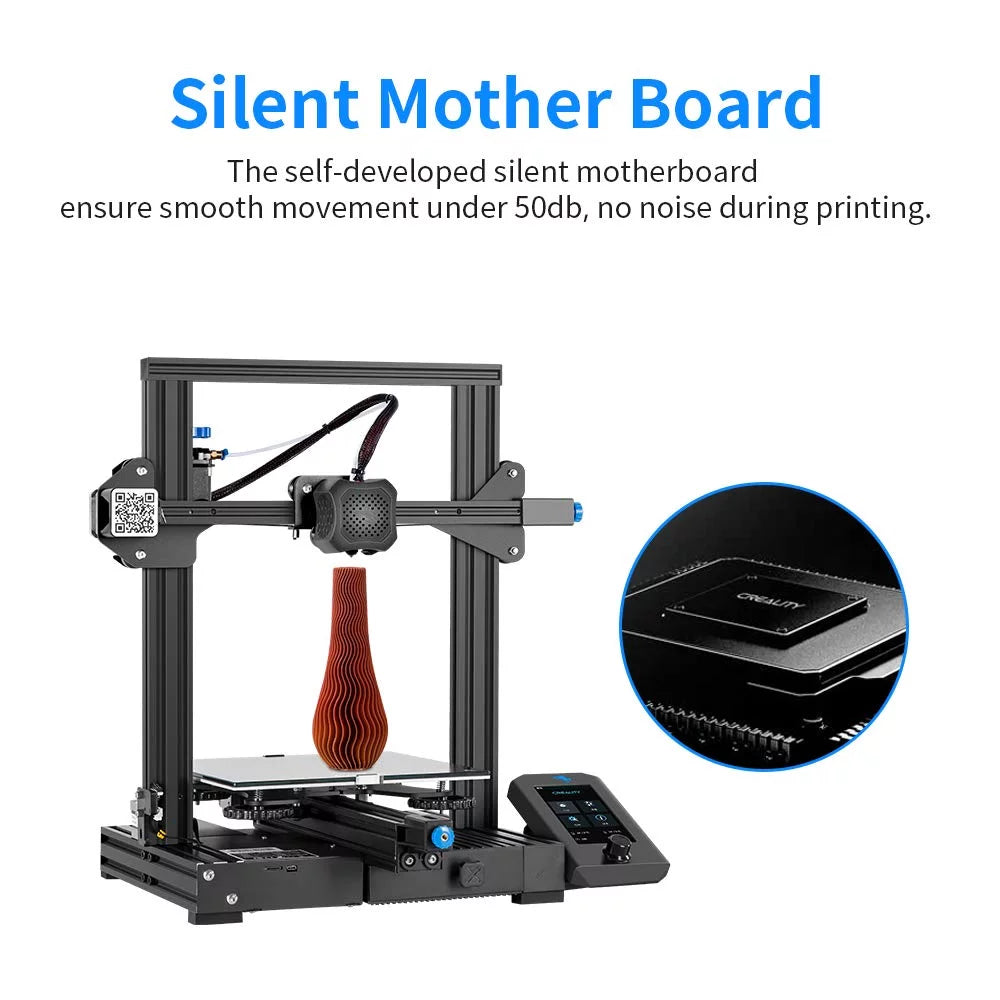 3D Printer Printing Size 220x220x250mm Aluminum Black O28032