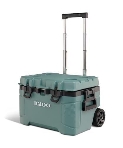 52Qt Wheeled Cooler Insulated Hard Shell Ice Chest T452401