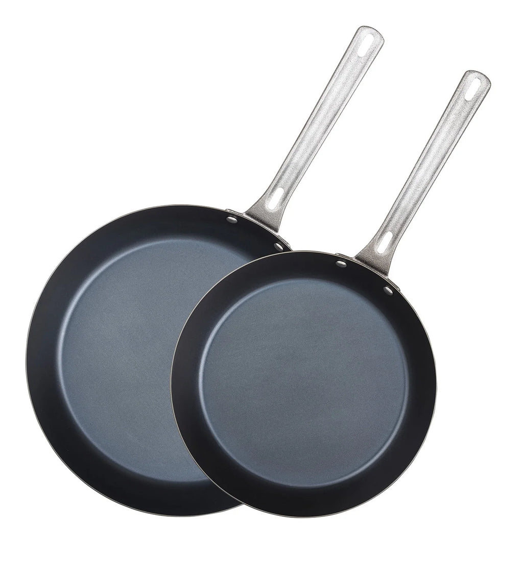 Blue Steel 2 Piece Fry Pan Set, 10-Inch & 12-Inch C512767