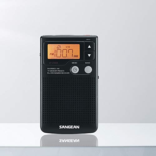 Black FM-Stereo AM Digital Tuning Pocket Radio J7044