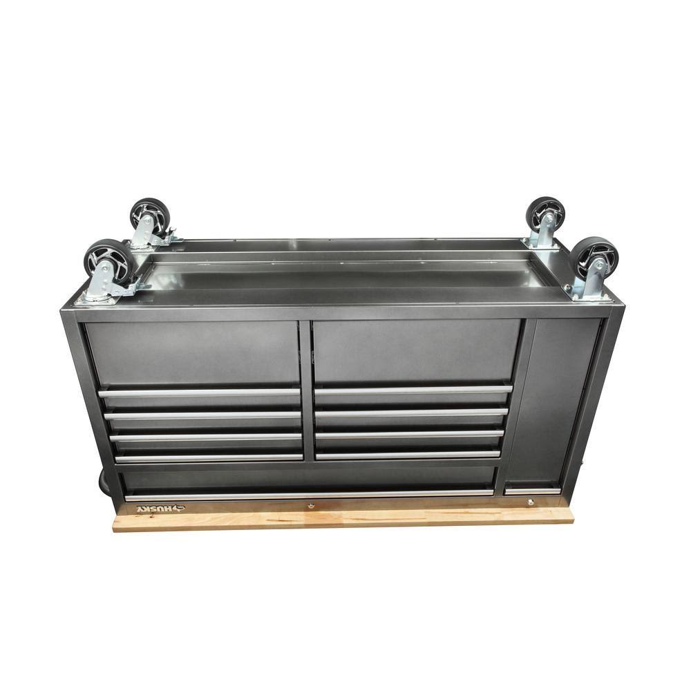 Metallic Silver 10-Drawer Tool Chest Mobile Workbench U624