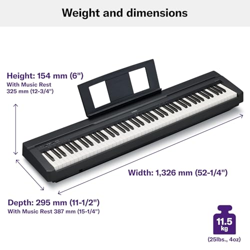 88-Key Weighted Action Digital Piano with Sustain Pedal C74046