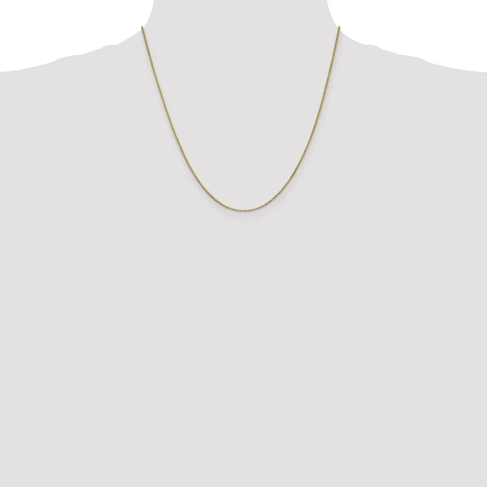 14kt Yellow Gold 1mm Box Chain 20 inch Lobster Clasp Q787431