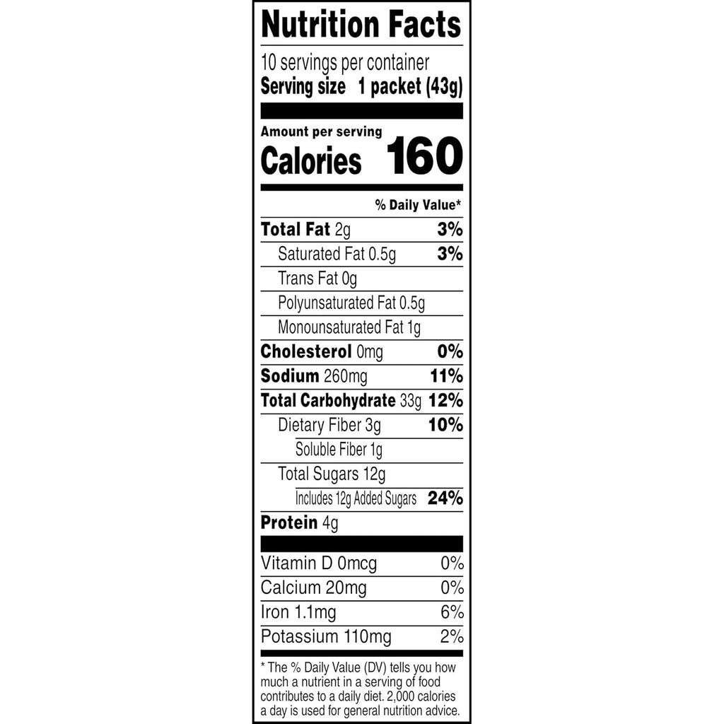 Maple Brown Sugar Instant Oatmeal 10 Ct U116566