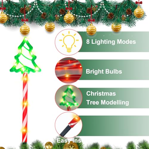 6 Pack Solar Christmas Pathway Lights X2296
