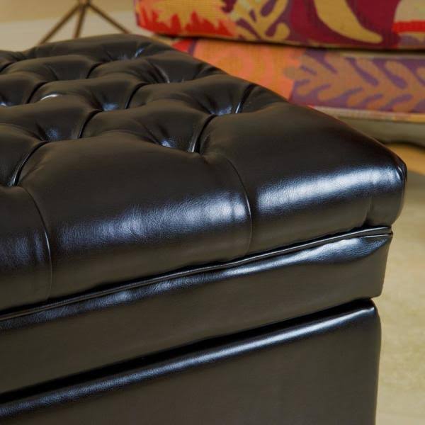 Espresso Tufted Storage Ottoman O3685