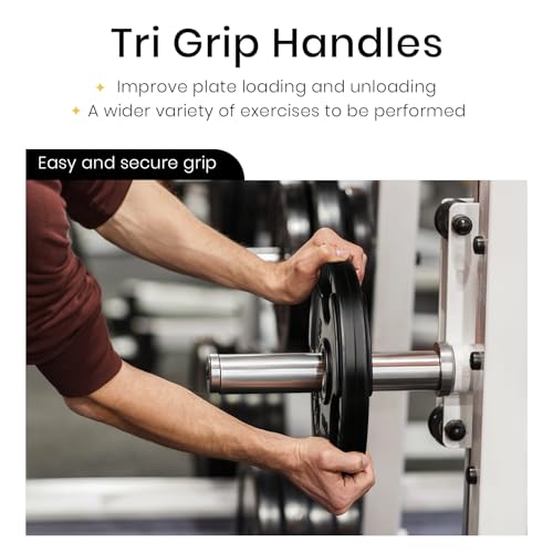 2.5-45LB Rubber Olympic Grip Weight Plates E331