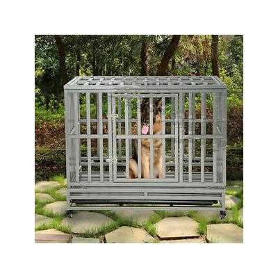 Silver 38-in Heavy Duty Dog Crate H9685