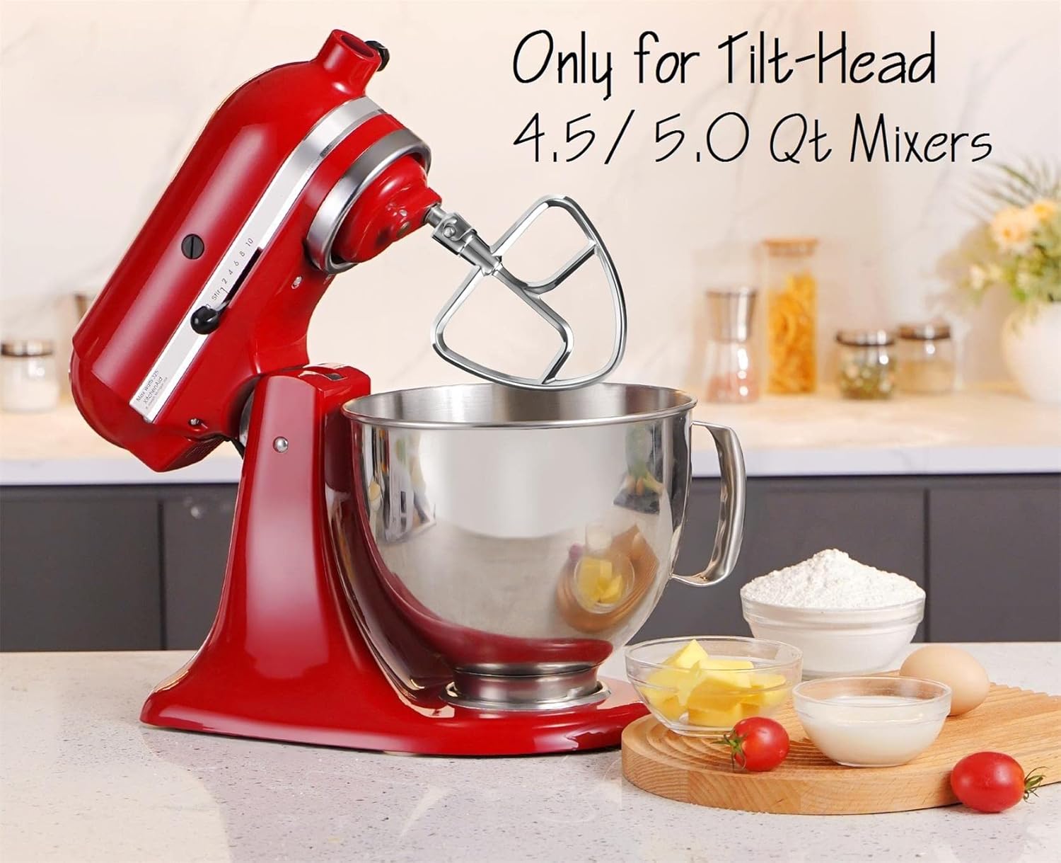 Stainless Steel Flat Beater for KitchenAid Tilt-head & 4.5-5 Qt Mixers N57831