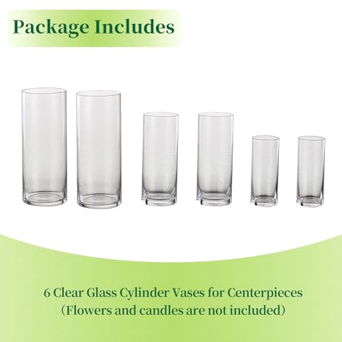 3 PCS Clear Glass Cylinder Candle Holder U8219