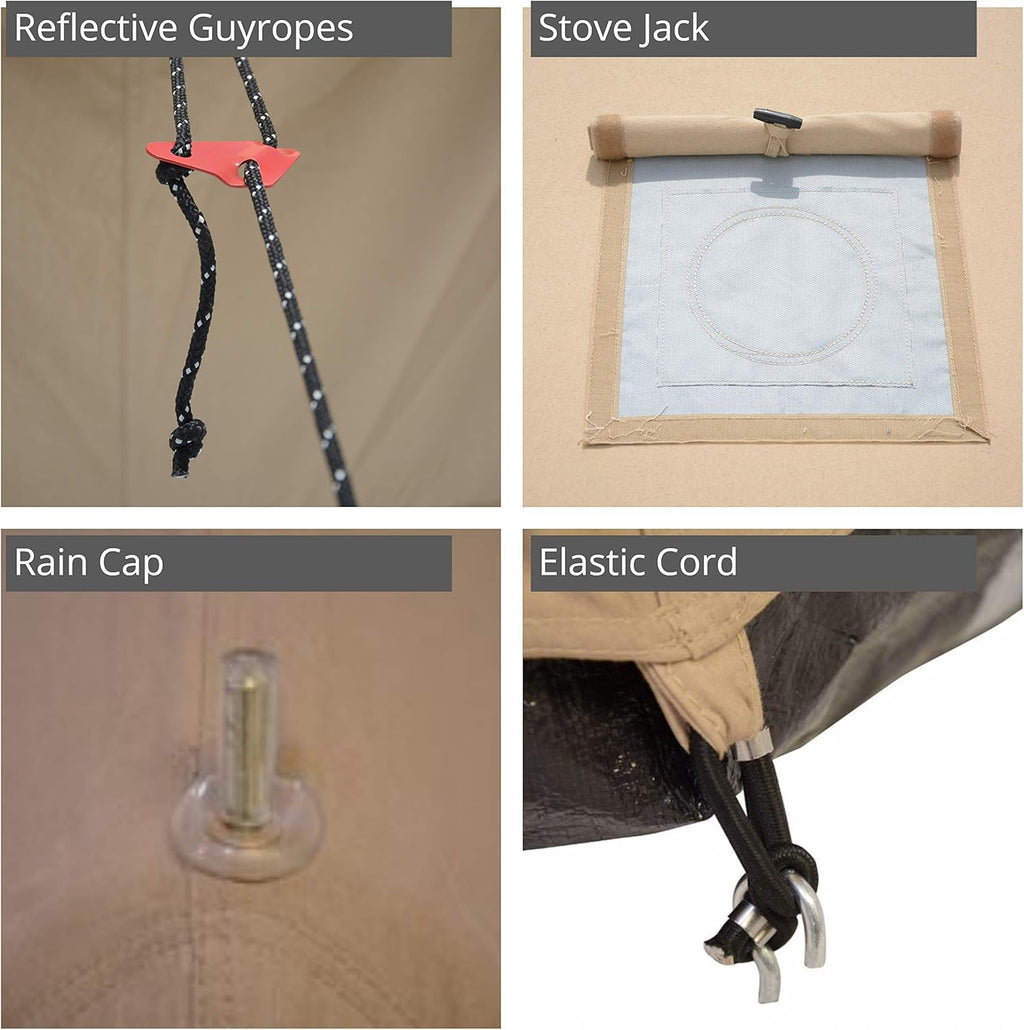 Canvas Bell Tent with Stove Jack O976248