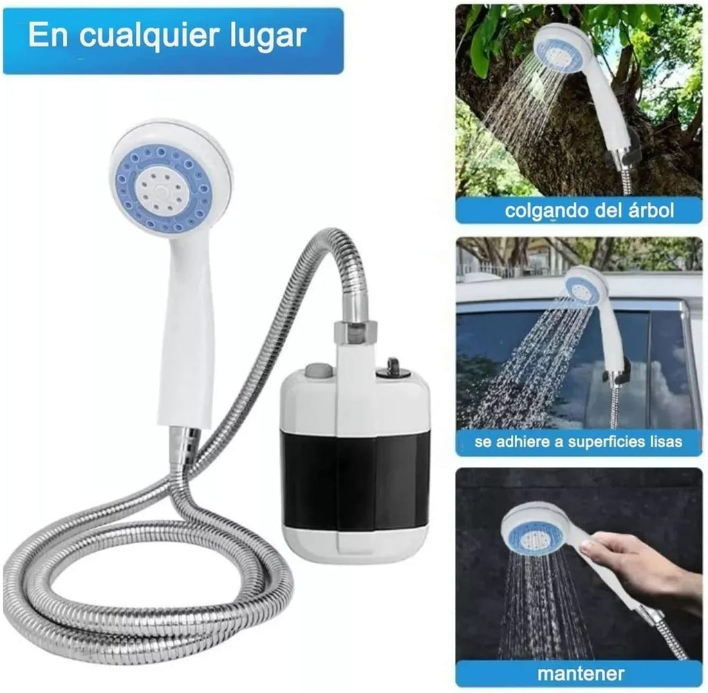 Portable Electric Shower with Battery Powered Pump Shower Head Nozzle S28146