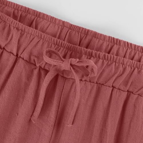 Women's Drawstring Casual Wide Leg Sweatpants with Pockets H871