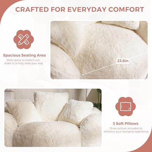Beige Floral Shaped Bean Bag Sofa X359