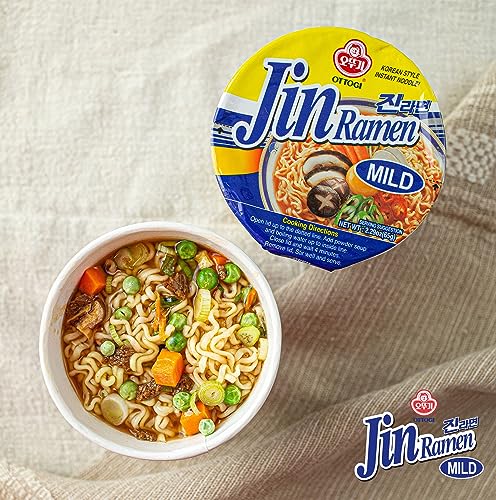 Jin Ramen Mild Instant Cup Noodle 65g 6 Pack O9593
