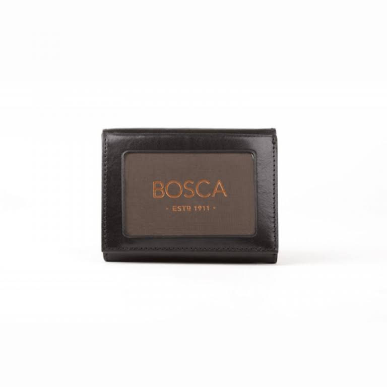 Dark Brown Leather Trifold ID Wallet G38551