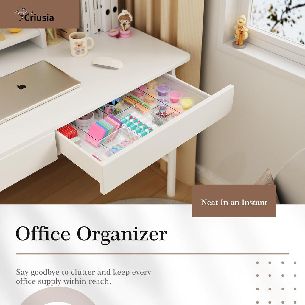 14 PCS Clear Plastic Drawer Organizer Set G419861