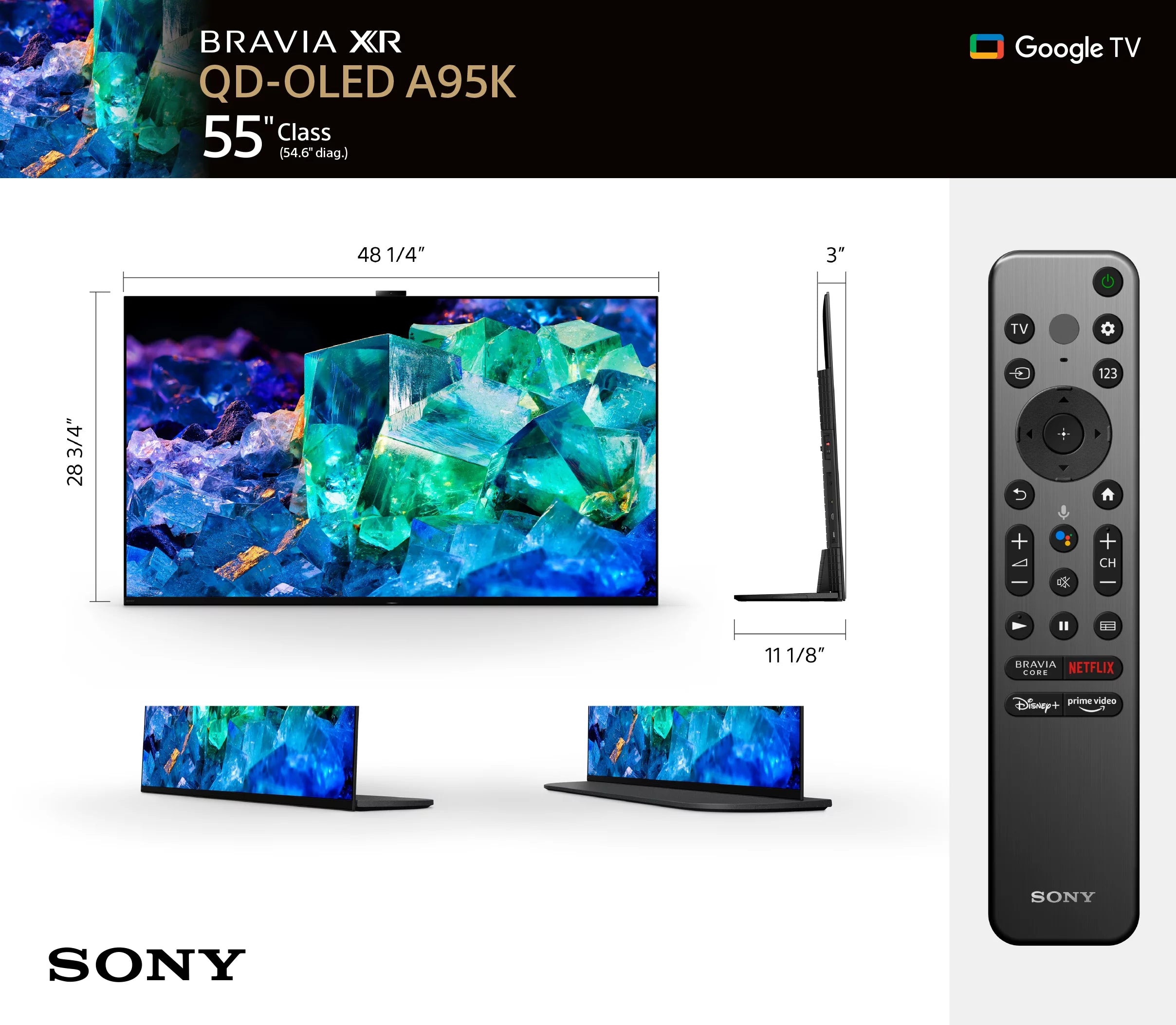 55” 4K HDR OLED TV with smart Google TV B260159