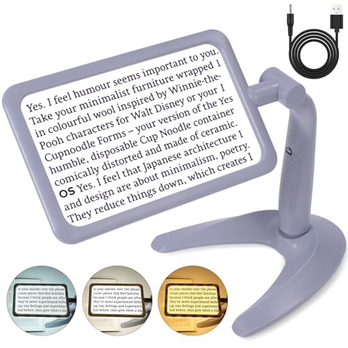5X Folding Handheld Rectangular Magnifier with 48 Lights U83221