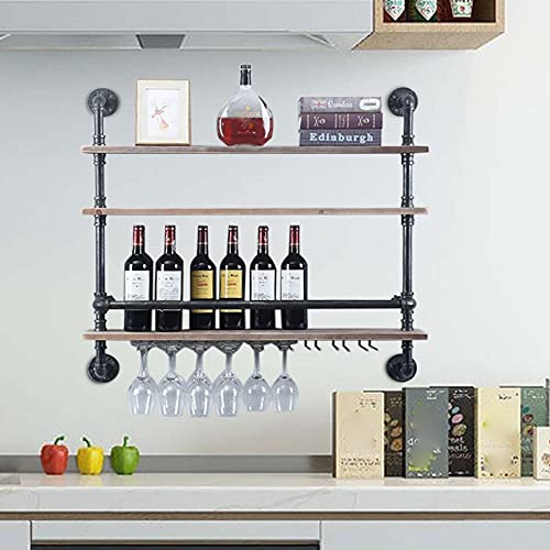 White Rhombus Wall Mounted Wood Wine Rack L195924