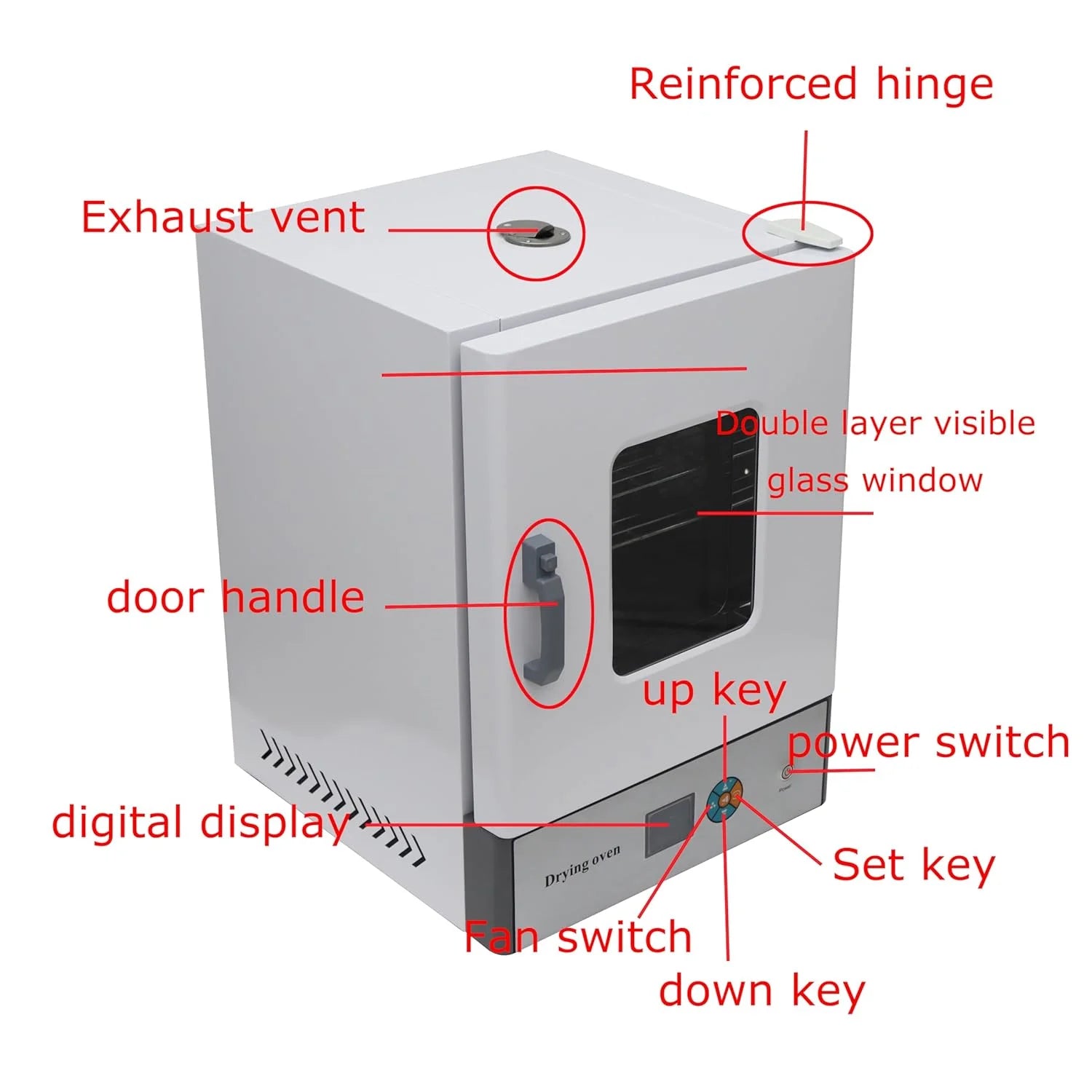 Electric Blast Drying Oven Digital Forced Air Convection Drying Oven D3555